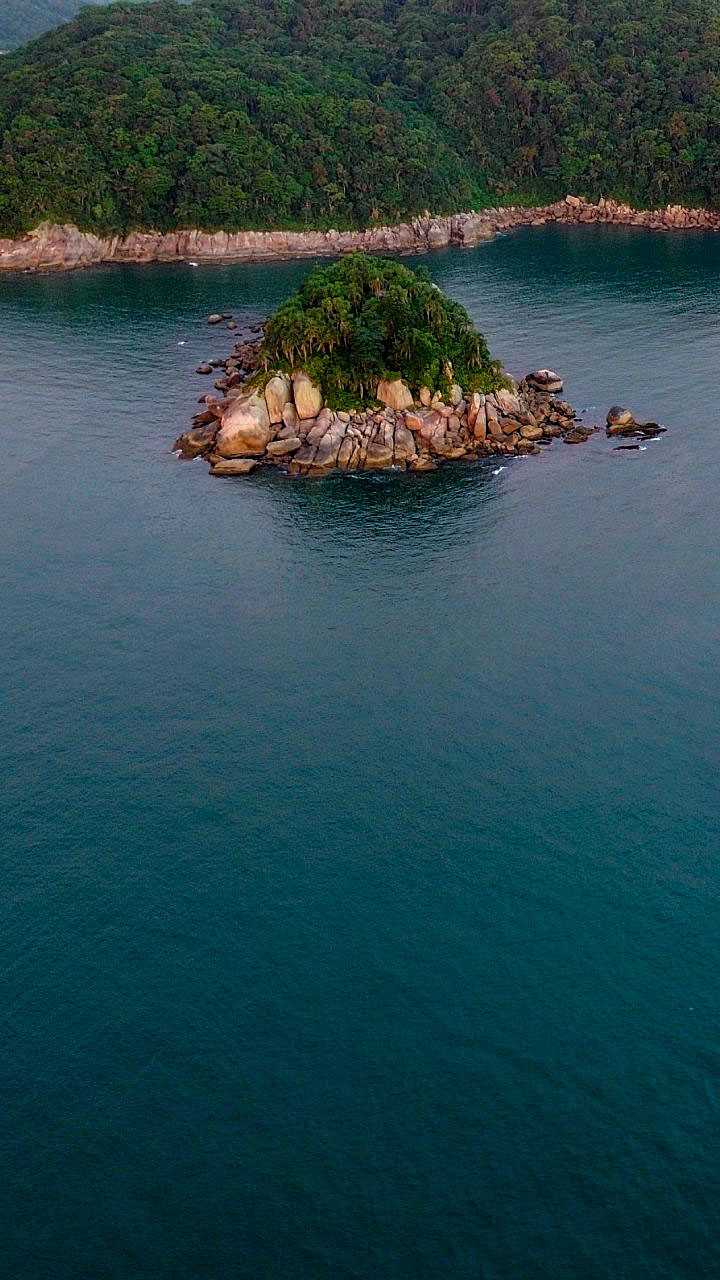 Ilha do Mato localizada no Forte dos Andradas no Guarujá