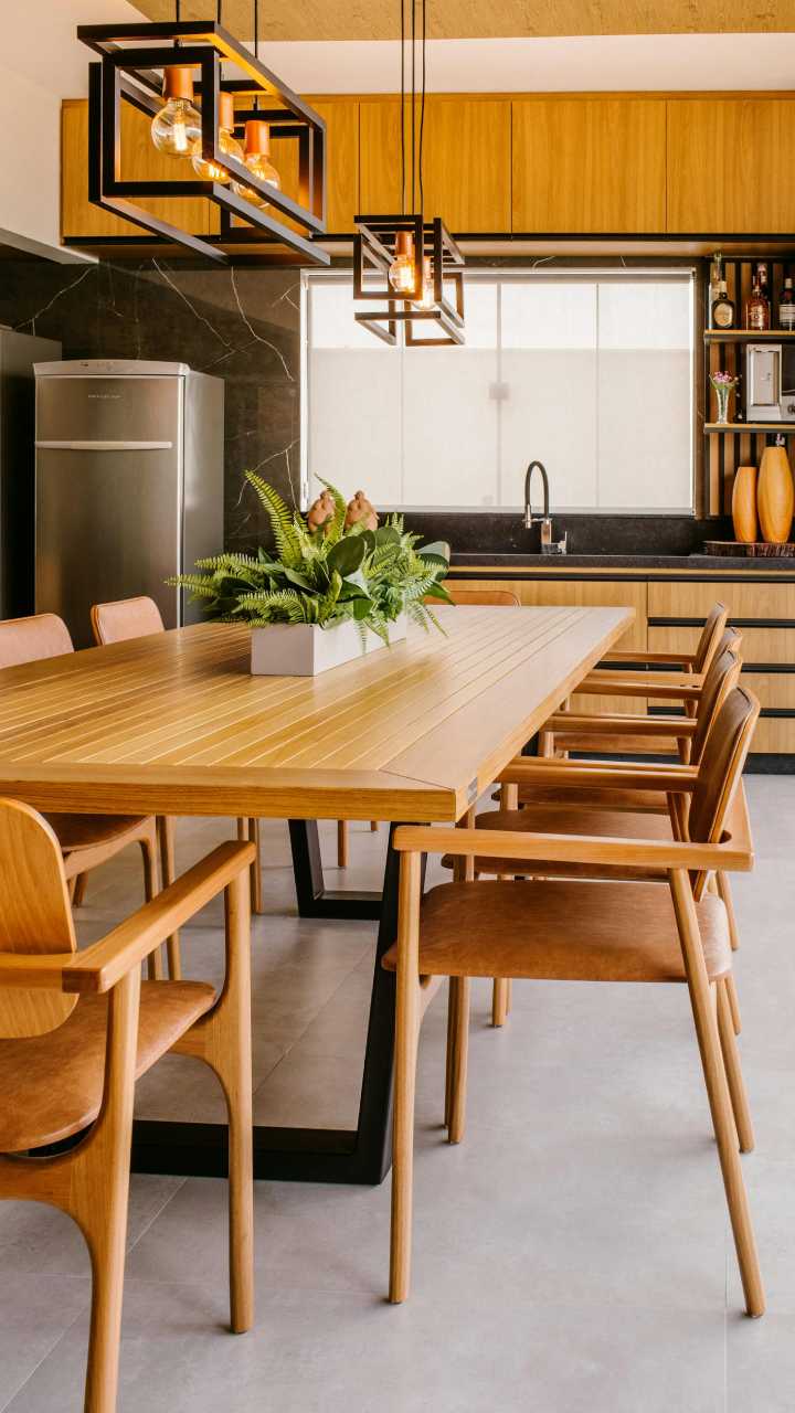 Transforme sua cozinha com tons ousados e formas vintages