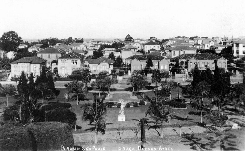 Parque Buenos Aires e arredores no início dos anos 1920 - Reprodução Facebook