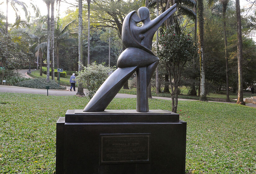 Parque Buenos Aires, escultura "O Tango"  - Divulgação Alesp