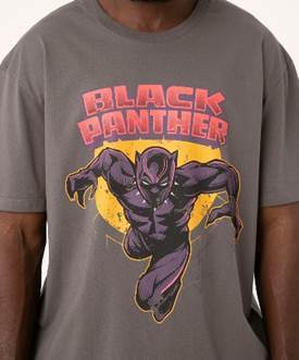 Camiseta Oversized Pantera Negra - Marvel O Poder é Nosso: C&A - R$ 75,99