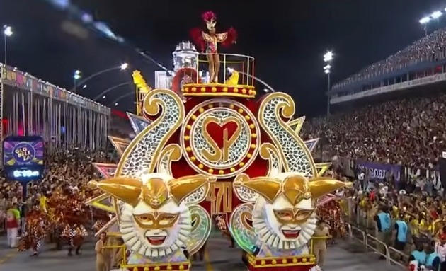 Momentos do desfile da Mocidade Alegre em 2024. Foto: Reprodução