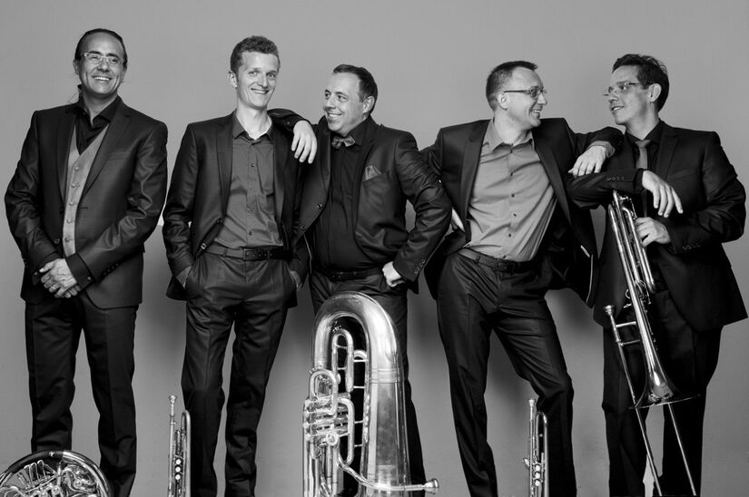 Geneva Brass Quintet se desenvolverá também um trabalho junto dos bolsistas, no dia 9 de julho
Divulgação/Geneva Brass Quintet 