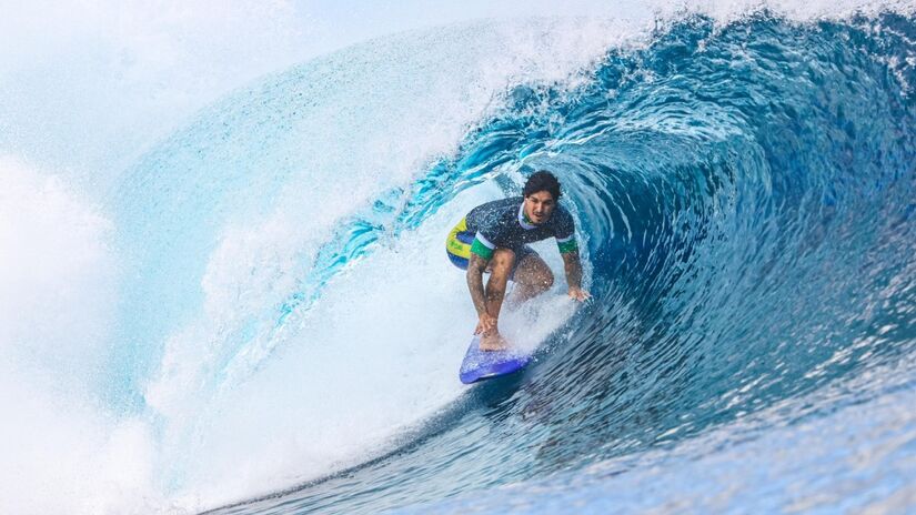 Gabriel Medina sendo um dos favoritos para ganhar medalha./(Foto: William Lucas @willlucass) / COB)