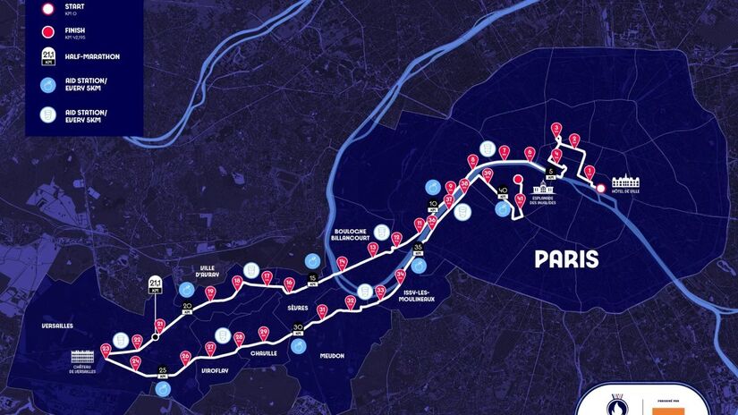 Mapa da maratona que será realizado no dia 10 de agosto. / Foto: Reprodução/olympics.com