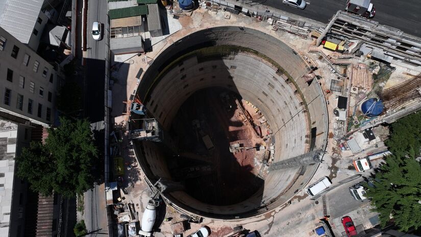 A estação Bela Vista está com 49,68% das obras concluídas
/Divulgação/Linha Uni