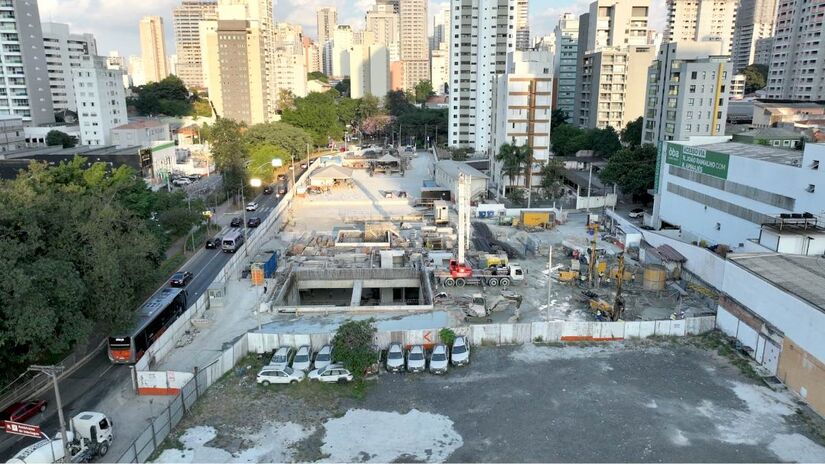 A estação Perdizes está com 64,88% das obras concluídas
/Divulgação/Linha Uni