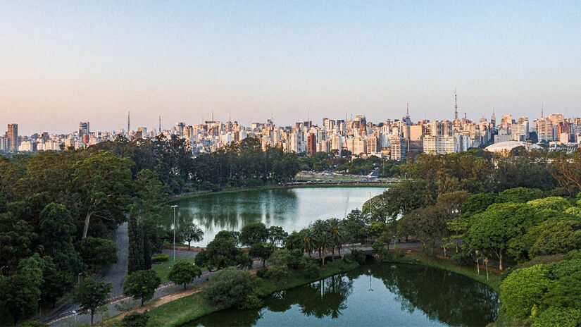 O Parque Ibirapuera, situado em São Paulo, é um dos parques urbanos mais visitados da América Latina, com cerca de 14 milhões de visitas em 2017. / Foto: Divulgação/Urbia Parques