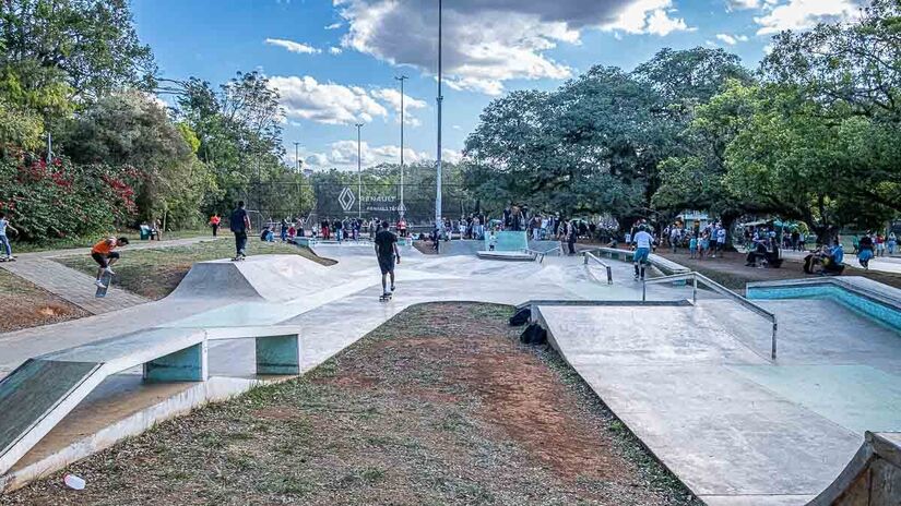 Complexo com pistas de skate - Foto: Rodrigo Pivas / Gazeta de S. Paulo