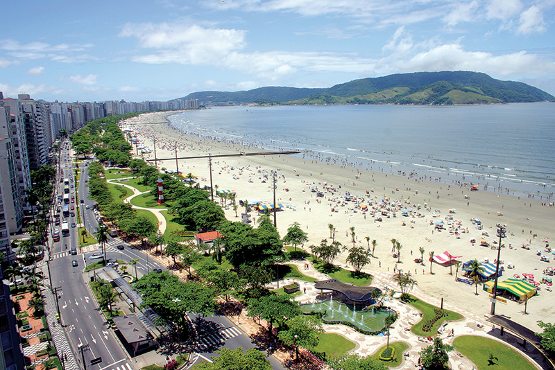 Praia de Santos, no litoral sul de São Paulo - (Divulgação/PMS)