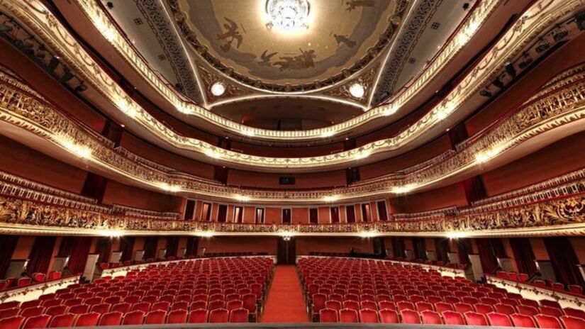 Inspirado na Ópera de Paris, o Theatro trouxe São Paulo ao cenário internacional de espetáculos. / Foto: Ricardo Kleine/Divulgação (via assessoria)