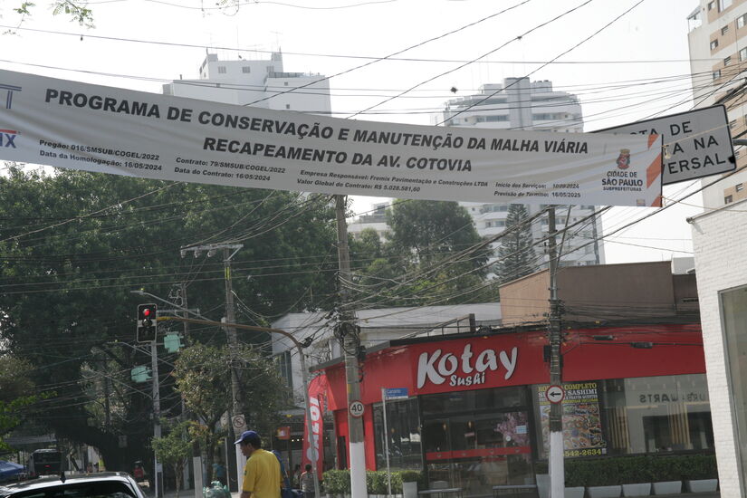 Trecho de obras vai passar pela avenida Cotovia. 