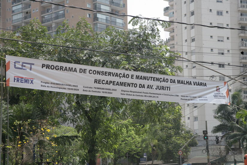 A Gazeta conversou com um porteiro na avenida Juriti, que disse que as obras no período noturno ainda não começaram. Fotos: Thiago Neme/Gazeta de S. Paulo