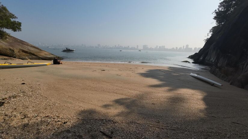 A paisagem da Praia do Cheira Limão é paradisíaca. Foto: Daniel Villaça/Gazeta de S. Paulo