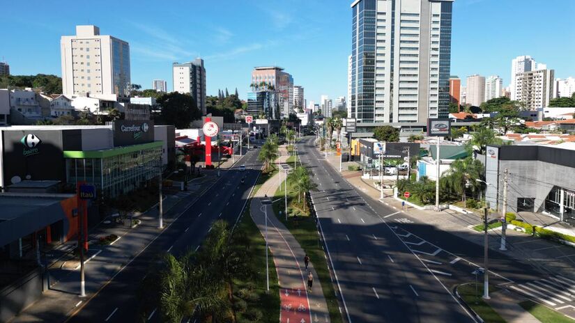 Campinas é bem servida de avenidas e rodovias. Foto: Carlos Bassan/Prefeitura de Campinas