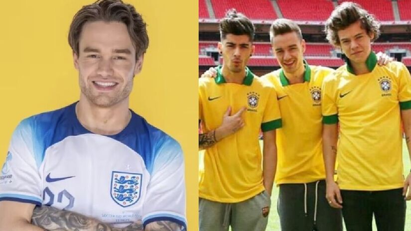 O cantor era muito fã de futebol, tendo chegado a jogar uma partida beneficente em um evento da Soccer Aid entre estrelas. Na ocasião, no ano de 2022, Liam foi capitão da Inglaterra e enfrentou lendas brasileiras como Roberto Carlos e Cafu. Em oportunidades, posou com a camisa da seleção brasileira (em 2013) e enalteceu Neymar Jr. em seus stories (em 2016) - Reprodução)