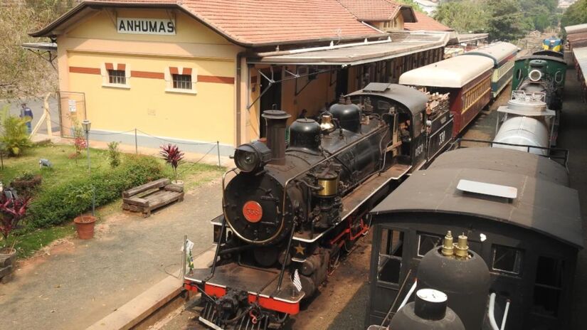 Estação Anhumas é o ponto de partido do passeio. Foto: Acervo/Associação Brasileira de Preservação Ferroviária (ABPF)