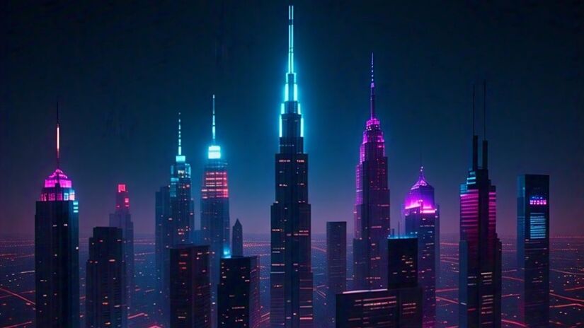 Imagine uma cidade futurista com arranha-céus brilhantes

/Imagem criada por IA