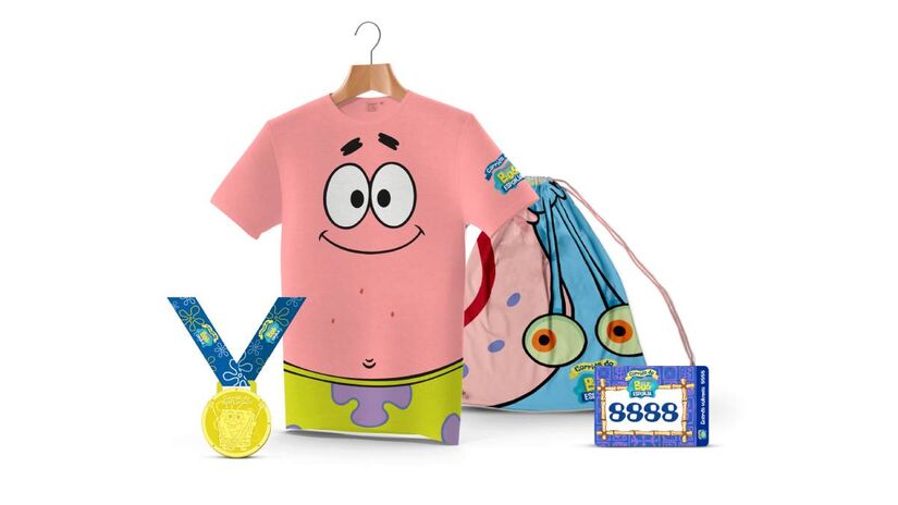 Kit Patrick Estrela - R$ 169,90 + taxa: camiseta Patrick Estrela, sacochila do garry, número de peito e medalha. Foto: Divulgação