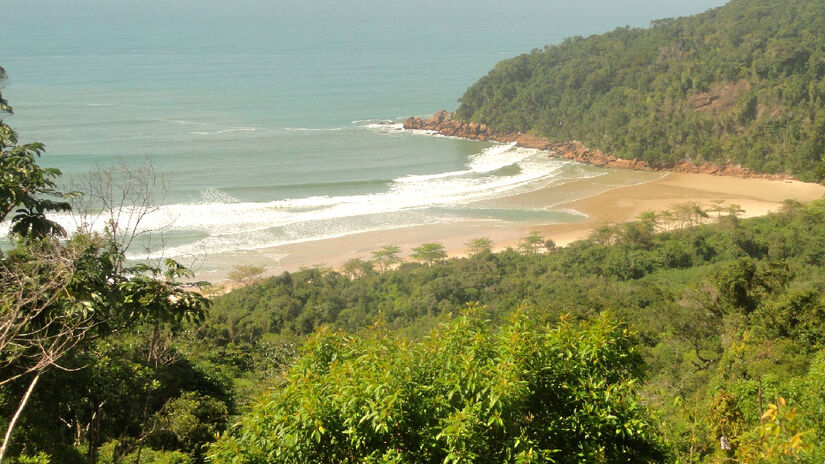 Guardada quase que como um segredo entre os moradores e visitantes de Ubatuba, a Praia Brava do Camburi é uma opção que deve ser visitada principalmente por quem busca um local mais privativo (Divulgação/smt)