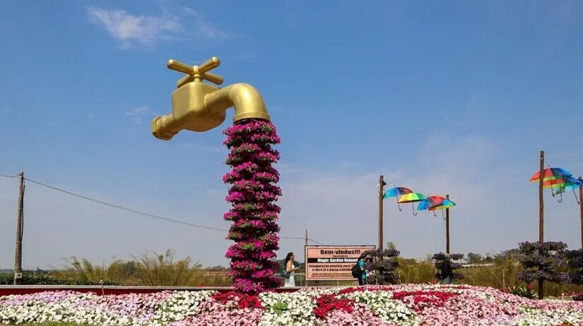 Holambra, a 135 km de São Paulo, é conhecida como a capital nacional das flores. A cidade é conhecida pela Expoflora, o maior evento de flores da América Latina, atraindo milhares de visitantes anualmente. Foto: Julaina Lazarini