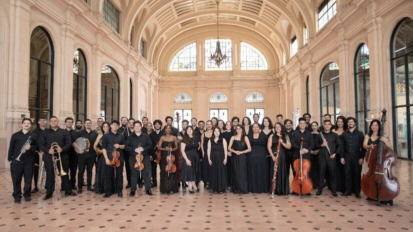 Osesp e o Coro Acadêmicos da Osesp se apresentam com regência do maestro Wagner Polistchuk
Foto: Divulgação/Laura Manfredini