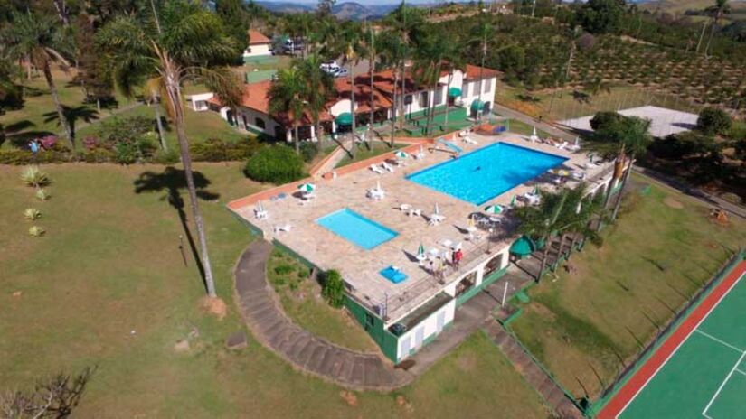 Vista aérea do Hotel Fazenda São Matheus. Foto: Divulgação/ Visite Serra Negra