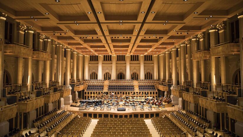 Sala São Paulo, uma das mais conhecidas salas de concerto do Brasil, fica na Praça Júlio Prestes, região central de São Paulo. Foto: Mariana Garcia/Divulgação 