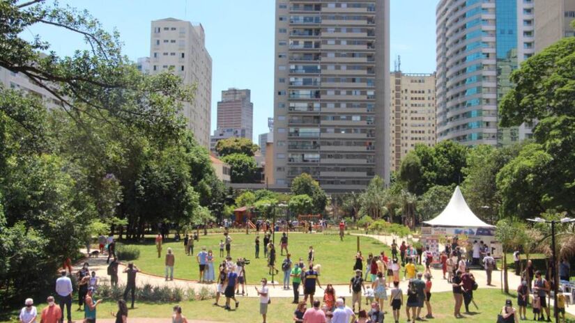 Refúgio em meio ao caos da cidade, o Parque Augusta foi inaugurado em 2021. Foto: Reprodução/Prefeitura de São Paulo 