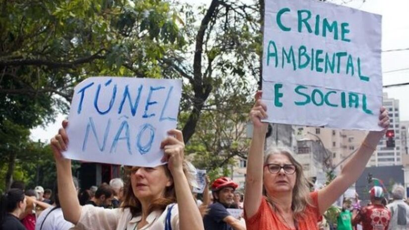 "Túnel não" e "crime ambiental e social"

/Foto: Reprodução/Redes sociais