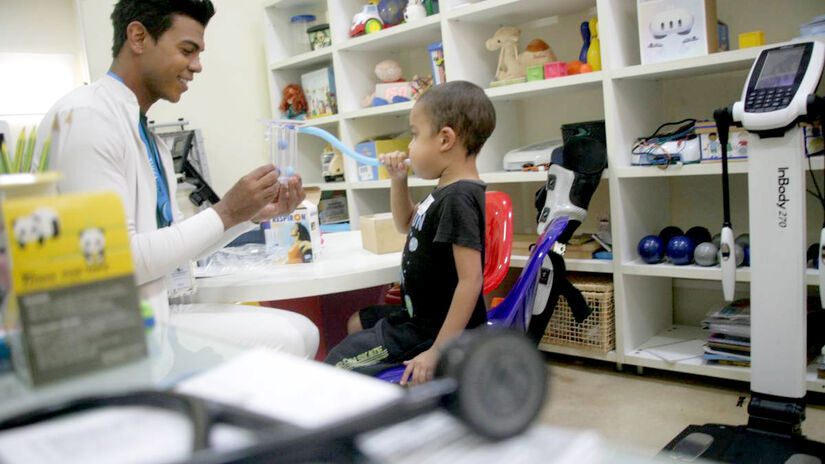 O Serviço de Oncologia Pediátrica do Santa Marcelina Saúde, em parceria com a TUCCA, oferece uma unidade de reabilitação para melhorar a qualidade de vida dos pacientes. Foto: Thiago Neme/Gazeta de S.Paulo