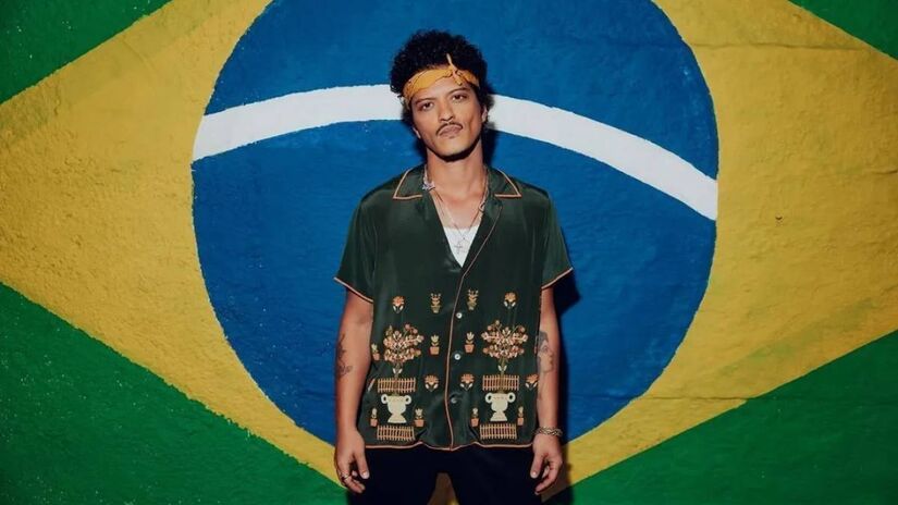 Bruno Mars fez seis shows no Estádio Morumbis, entre 4 e 13 de outubro. Foto: Reprodução/Instagram