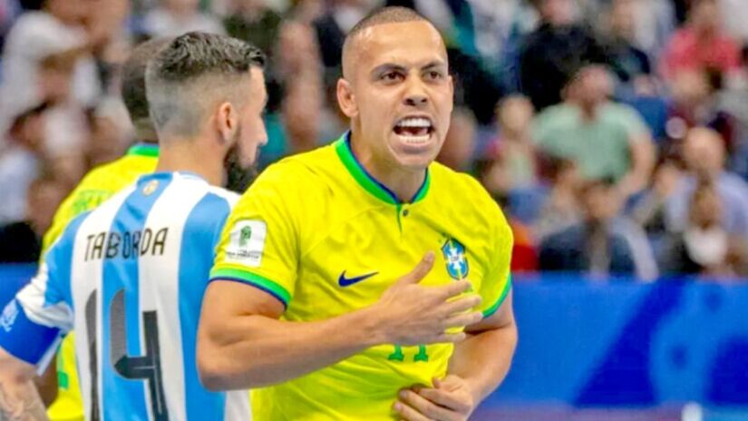 Seleção Brasileira conquistou o hexacampeonato mundial de futsal após vencer a Argentina por 2 a 1.

/Divulgação/CBF