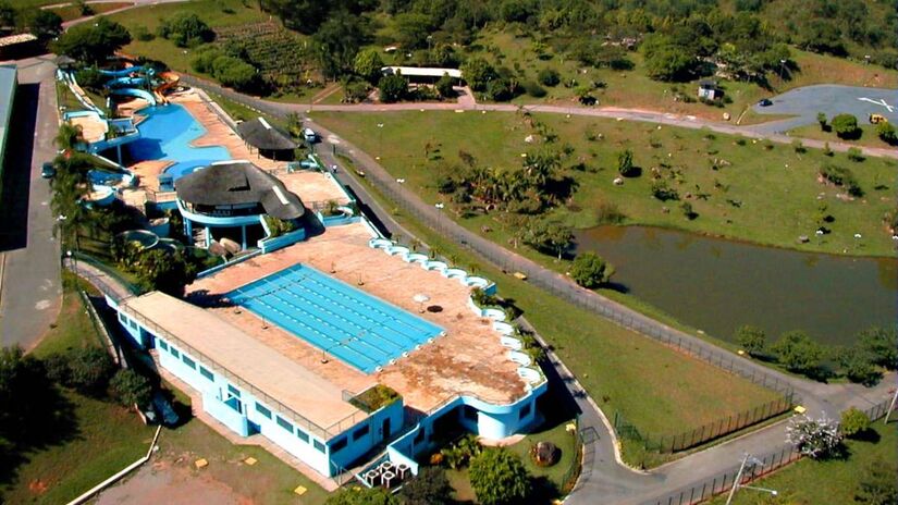 Parque Serra Dourada, em Jaguariúna, tem diversas atrações, entre elas, piscinas públicas para moradores. Foto: Ivair Oliveira/Prefeitura de Jaguariúna