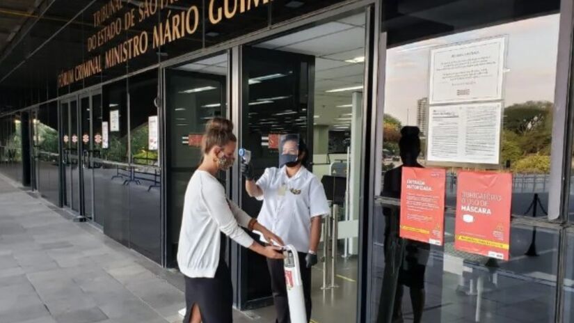 Julgamento de Frederico Carneiro Soares ocorreu em 2020, no Fórum da Barra Funda, zona oeste da capital paulista  Foto: Divulgação/TJ-SP