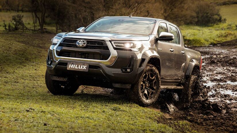 Toyota Hilux é uma picape robusta, capaz de enfrentar situações adversas e que não quebra. Foto: Divulgação/Toyota