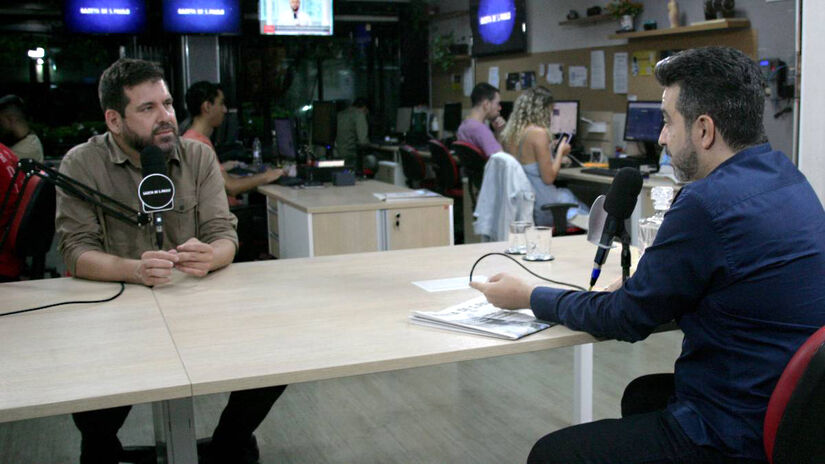 Leonardo Avalanche durante entrevista na redação da Gazeta/Thiago Neme/Gazeta de S.Paulo 