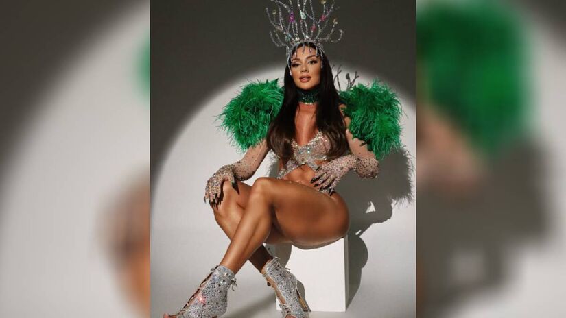 Juju Salimeni é rainha de bateria da escola de samba Barroca Zona Sul, em São Paulo. Foto: Reprodução Instagram 
