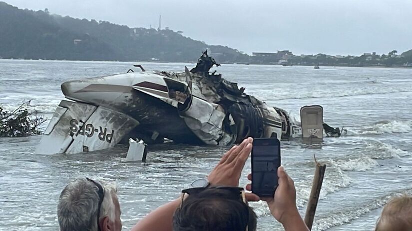 Local do acidente aéreo em Ubatuba. Foto: Marisol Hoffmann