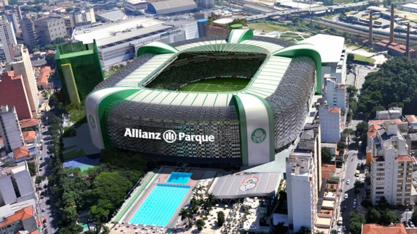 Allianz Parque, casa do Palmeiras, tem capacidade para 43.713 torcedores.

/Foto: Divulgação