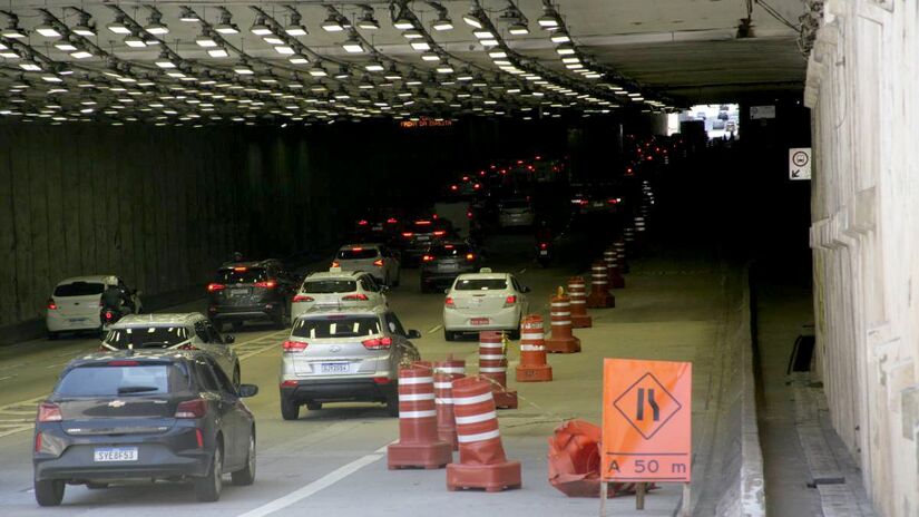 Obras no túnel do Anhangabaú seguem até o fim de abril/Thiago Neme/Gazeta de S. Paulo