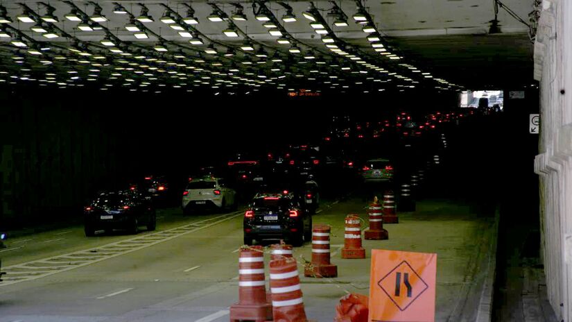 Obras no túnel do Anhangabaú seguem até o fim de abril/Thiago Neme/Gazeta de S. Paulo