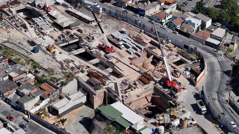 Estação Brasilândia concluiu 69% das obras.

/Foto: Divulgação/Linha Uni