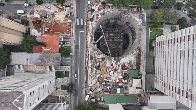 Estação PUC-Cardoso de Almeida concluiu 57,77% das obras.

/Foto: Divulgação/Linha Uni