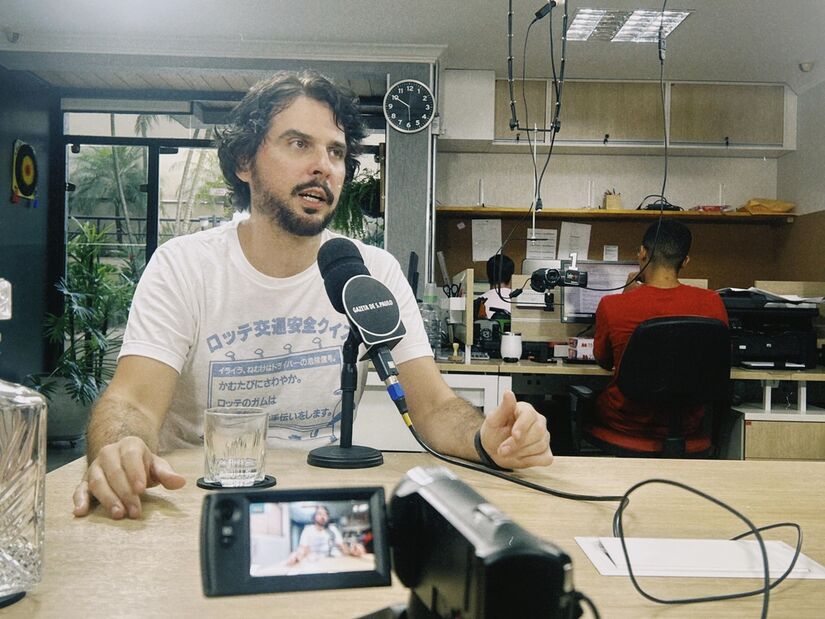 Ciro Hamen, do canal O Brasil que Deu Certo, em entrevista ao podcast De Olho na Gazeta/Leo Rocha/Gazeta de S. Paulo