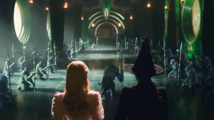 Glinda e Elphaba vão juntas visitar o Mágico em Oz