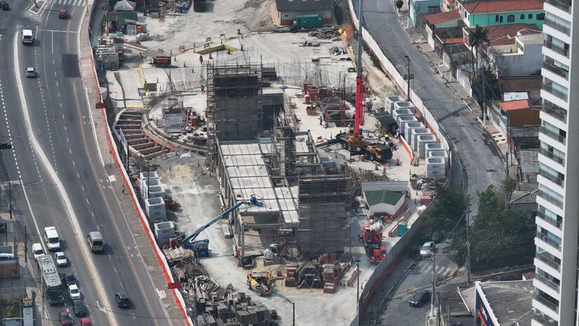 Estação João Paulo I concluiu 63,63% das obras.

/Foto: Divulgação/Linha Uni