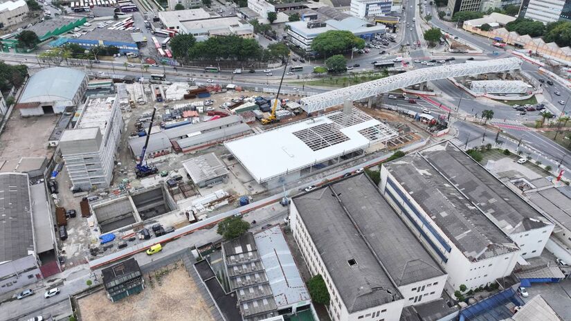 Estação Santa Marina concluiu 72,43% das obras.

/Foto: Divulgação/Linha Uni