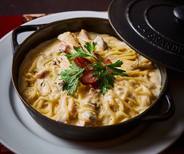 Spaghetti carbonara à Pato/Divulgação