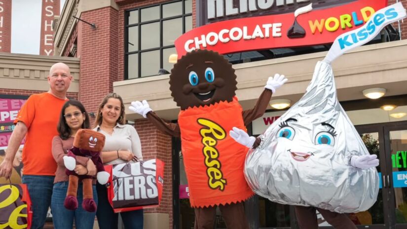 O Hershey Park, nos Estados Unidos, é um dos maiores parques temáticos do mundo. Ele combina parque de diversões, aquático e uma cidade do chocolate.  